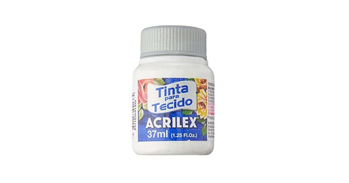 Pintura Textil Acrilex No.520 Negro 1 pieza 37 ml